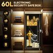 Security Box Digital Safe Electronic 60L Key Lock Fingerprint Steel Money Jewellery Deposit Cash Password Home Office