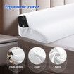 Bed Wedge Pillow Gap Filler Stopper Headboard Mattress Queen Size Foam Bedrest Comfortable Support Cushion Side Storage White 152x25.5x15cm