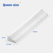 Bed Wedge Pillow Gap Filler Stopper Headboard Mattress Queen Size Foam Bedrest Comfortable Support Cushion Side Storage White 152x25.5x15cm