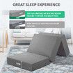 Folding Foam Mattress Sleeping Mat Portable Trifold Sofa Bed Camping Floor Extra Thick Cushion Removable Cover