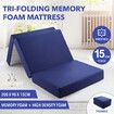 Foam Mattress Folding Trifold Portable Sleeping Mat Guest Cushion Sofa Bed Floor Extra Thick Washable Cotton
