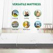 Foldable Foam Mattress Queen Size Trifold Sofa Bed Extra Thick Sleeping Floor Mat Portable Camping Travel Cushion