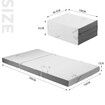 Foldable Foam Mattress Queen Size Trifold Sofa Bed Extra Thick Sleeping Floor Mat Portable Camping Travel Cushion