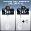 2-in-1 Wireless CarPlay Adapter & Android Auto Wireless Car Adapter,CarPlay Wireless Adapter for Wired CarPlay & Wired Android Auto Car Converts Wired to Wireless Fast and Easy Use Fit (White)