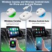 2-in-1 Wireless CarPlay Adapter & Android Auto 2024 Upgrade Dongle Convert Wired Apple Car Play to Wireless,Plug & Play,Fast Auto Connect,Compatible with iOS 12+ & Android 11+ (White)