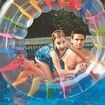 Inflatable Roller Float, 100*65*60cm  Colorful Water Wheel, Swimming Pool Roller Toy for Kids and Adults Outdoors