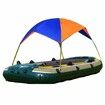 4 Persons Waterproof and UV Protection Folding Inflatables Boat Awning Top Cover with 4 D-Shaped Buckles,，Inflatable Kayak Awning Canopy，Camping