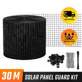 Solar Panel Bird Wire Mesh Roll Kit Screening Fence Critter Guard Proofing Barrier Black For Pigeons Rodents Squirrels 30M