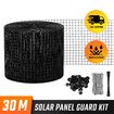 Solar Panel Bird Wire Mesh Roll Kit Screening Fence Critter Guard Proofing Barrier Black For Pigeons Rodents Squirrels 30M