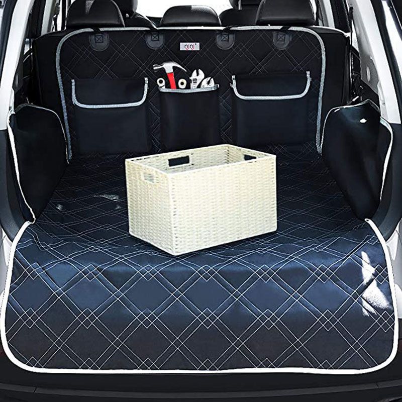 SUV Cargo Liner for Dogs,Backseat Hanging Car Trunk Organizer with Cooler Bag,Waterproof Nonslip Dog Seat Cover Mat,Large Size Universal Fit