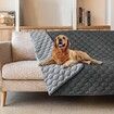 100*130cm-Dark Grey-Waterproof & Non-Slip Dog Bed Cover and Pet Blanket Sofa Pet Bed Mat ，car Incontinence Mattress Protectors Furniture Couch Cover