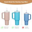 Snack Bowl for Stanley Cup, Reusable Snack Ring Compatible with Stanley Quencher H2.0 40OZ Tumbler (Blue, 40OZ)