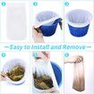 20 PCS Filter Socks Storage Reusable Nylon Pool Accessories Baskets Skimmers (White)