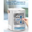 Mini Air Conditioner,Evaporative Air Cooler w/3-Level Humidify & 3 Speeds,7-Color Night Light,USB Powered Desk Portable Air Conditioners,Small Air Conditioner for Bedroom Room Office