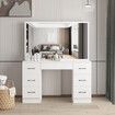 Dressing Table Set with Mirror Makeup Dresser Vanity Modern Home Furniture