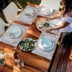 Silver Grey 4 pack 30*45cm Placemats Easy to Clean Plastic Placemat Washable for Kitchen Table Heat - resist and Woven Vinyl Table Mats