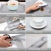 Silver Grey 4 pack 30*45cm Placemats Easy to Clean Plastic Placemat Washable for Kitchen Table Heat - resist and Woven Vinyl Table Mats