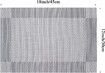 Silver Grey 4 pack 30*45cm Placemats Easy to Clean Plastic Placemat Washable for Kitchen Table Heat - resist and Woven Vinyl Table Mats