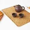 2-Pack Rectangular Woven Placemats 45x30cm Made from Natural Seagrass Rattan Wicker Table Mats for Dining Table