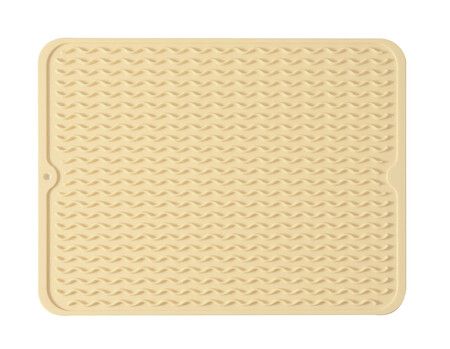 1 pack Yellow 30*40cm Silicone Dish Drying Mat for Multiple Usage,Easy clean,Eco-friendly,Heat-resistant,for Counter,Sink,Refrigerator or Drawer liner
