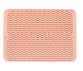 1 pack Pink 30*40cm Silicone Dish Drying Mat for Multiple Usage,Easy clean,Eco-friendly,Heat-resistant,for Counter,Sink,Refrigerator or Drawer liner
