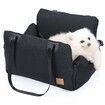 Dog Car Seat for Small Dogs Booster Seat with Storage Pockets & Clip-On Safety Leash Detachable Washable Dog Cat Trave Bed for Dogs Under 25lbs-Black