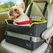 Dog Car Seat for Small Dogs Puppy Dog Booster seat for Car with Clip On Leash Pet Travel Carrier Bed Up to 25lbs (Black)