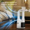 USB Electric Vaneless Bladeless Table Fan 1200mAh Rechargeable Home Appliances Wireless Cooling Ventilator 6 Gear Wind Air Cooler Fan Color White