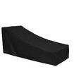 2p Patio Chaise Lounge Cover Waterproof, Heavy Duty Outdoor Lounge Chair Covers, Black Durable Patio Furniture Covers 210x75x80x40cm