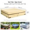 Square Waterproof Pool Spa Jacuzzi Cover, Outdoor Heavy Duty 600D Oxford Spa Cover, UV Protected Spa Cover for Hot Tub Beige 80x80x20inch