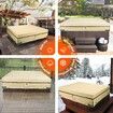 Square Waterproof Pool Spa Jacuzzi Cover, Outdoor Heavy Duty 600D Oxford Spa Cover, UV Protected Spa Cover for Hot Tub Beige  95x95x20inch