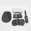 9p Set Car Cleaning MicroFiber Cloth Sponge Including Tyre Brush, Wash Mitt, Sponge, Washcloths, Car Care Set for Car, Motorcycle Window Kitchen