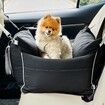 Dog Car Seat for Small Dogs  Waterproof Dog Booster Seat for Car with Storage Pockets Pet Travel Carrier Bed Up to 25lbs (Black)