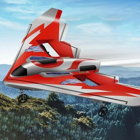 Children'S Remote Control Foam Aircraft Fighter Aircraft Model Fixed Wing Glider Drop Resistant Electric Hand-Thrown Aircraft Toy (Red)