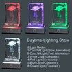 LED Colorful Light Change Base, Touch Switch Display Pedestals Multicolor Show for 3D Crystal Glass Acrylic, Flat Surface