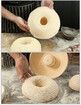 29*6.5CM Hollow Circle Bread Proofing Basket, Handmade Banneton Bread Proofing Basket Brotform with Proofing Cloth Liner for Sourdough Bread, Baking