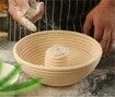 29*6.5CM Hollow Circle Bread Proofing Basket, Handmade Banneton Bread Proofing Basket Brotform with Proofing Cloth Liner for Sourdough Bread, Baking