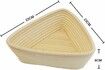 23*23*8CM Triangle Bread Proofing Basket, Handmade Banneton Bread Proofing Basket Brotform with Proofing Cloth Liner for Sourdough Bread, Baking