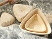 23*23*8CM Triangle Bread Proofing Basket, Handmade Banneton Bread Proofing Basket Brotform with Proofing Cloth Liner for Sourdough Bread, Baking