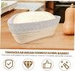 23*23*8CM Triangle Bread Proofing Basket, Handmade Banneton Bread Proofing Basket Brotform with Proofing Cloth Liner for Sourdough Bread, Baking