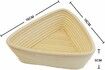 16*16*6CM Triangle Bread Proofing Basket, Handmade Banneton Bread Proofing Basket Brotform with Proofing Cloth Liner for Sourdough Bread, Baking