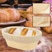 30*14*7CM Oval Bread Proofing Basket, Handmade Banneton Bread Proofing Basket Brotform with Proofing Cloth Liner for Sourdough Bread, Baking