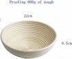 22*8.5CM Circle Bread Proofing Basket, Handmade Banneton Bread Proofing Basket Brotform with Proofing Cloth Liner for Sourdough Bread, Baking