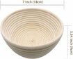 18*9CM Circle Bread Proofing Basket, Handmade Banneton Bread Proofing Basket Brotform with Proofing Cloth Liner for Sourdough Bread, Baking