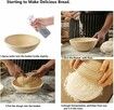 18*9CM Circle Bread Proofing Basket, Handmade Banneton Bread Proofing Basket Brotform with Proofing Cloth Liner for Sourdough Bread, Baking