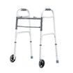 3 IN 1 Folding Walker Medical Aid Elderly Mobility Walking Height Adjustable Toilet Outdoor Aluminum Frame Wheels Standard Lightweight