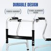 Folding Medical Walker Walking Frame Elderly Adult Mobility Standing Aid Height Adjustable Rolling Wheels Indoor Outdoor Lightweight Standard