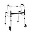 Folding Medical Walker Walking Frame Elderly Adult Mobility Standing Aid Height Adjustable Rolling Wheels Indoor Outdoor Lightweight Standard