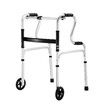 Folding Medical Walker Walking Frame Elderly Adult Mobility Standing Aid Height Adjustable Rolling Wheels Indoor Outdoor Lightweight Standard