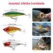 Fishing Lures Kit for Freshwater Bait Tackle Kit for Bass Trout Salmon Fishing Accessories Tackle Box Including Spoon Lures Soft Plastic Worms Crankbait Jigs Fishing Hooks